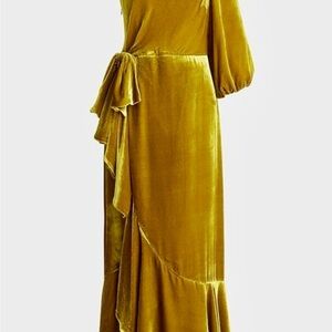 Gold Velvet Dress 12 NWT